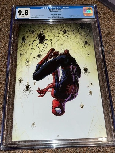 Spider-Man 1 (2019) Clayton Crain Virgin Variant Cover, CGC Graded 9.8