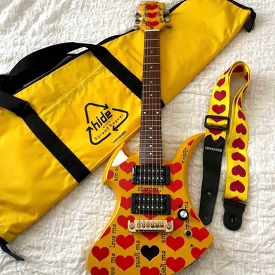 Burny YH-JR Hide Yellow Heart Jr. Mini Guitar #QYKDFF | eBay