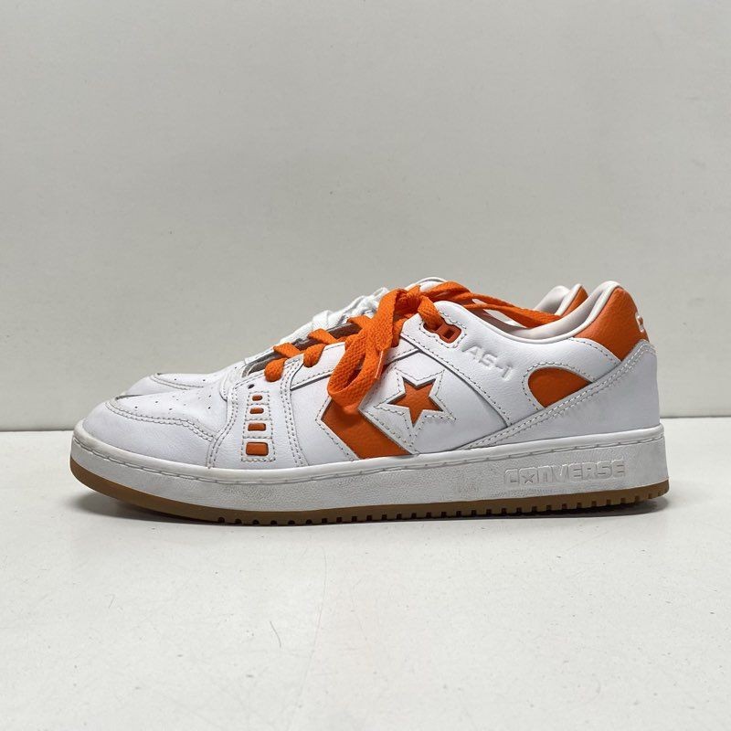 Converse White/orange Solid Low Top Athletic Snea… - image 3