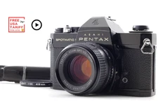 [Near MINT] Asahi PENTAX Spotmatic F Black 35mm Film Camera 55mm F1.8 Lens JAPAN