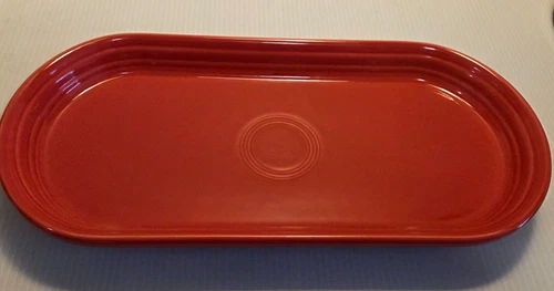 Fiesta Ware Scarlet Bread Platter Tray Homer Laughlin USA NWT 12" Long