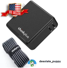 Original Lenovo Thinkpus GaN 135W Dual Port USB-C Type-C PD 3.1 Charger