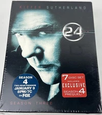 24 - Season 3 Kiefer Sutherland (DVD, 2009, 6-Disc Set)- Brand New Sealed Mint