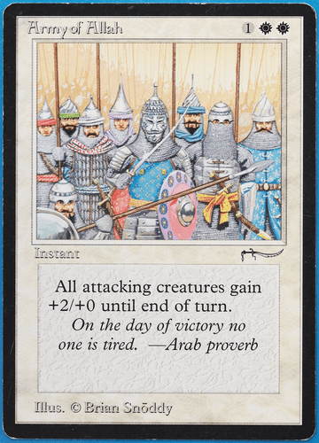 Army of Allah (a Dark) Arabian Nights PLD White Common CARD (497445) ABUGames