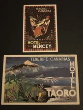 2 Tenerife Canarias Hotel Taoro And Mencey - Luggage Label