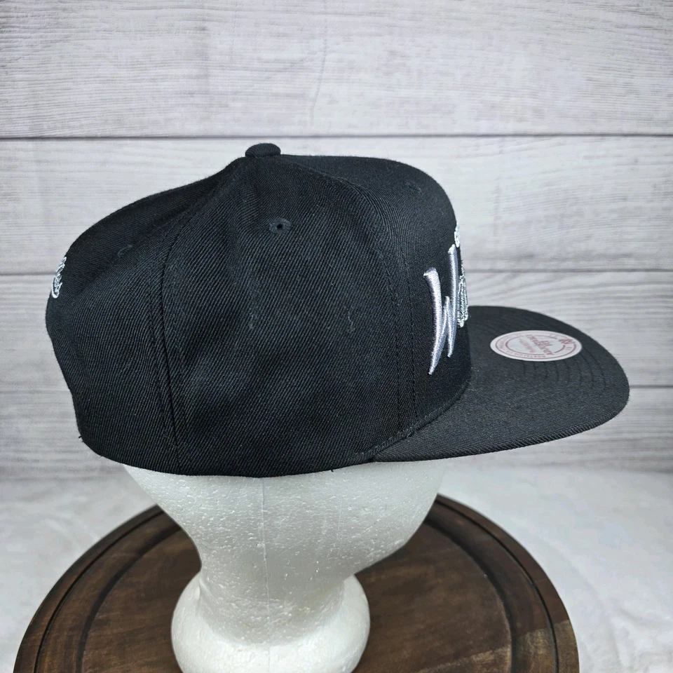 金州勇士队 Mitchell Ness NBA 限量脚本平沿帽帽子全新带标签 — 第 3/4 张图片