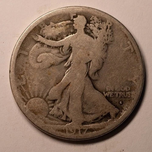 1917-S Walking Liberty Half Dollar MM Obverse AG
