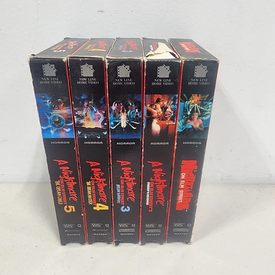 Nightmare on Elm St 1 2 3 4 5 VHS Lot Collection - Image 3 of 4