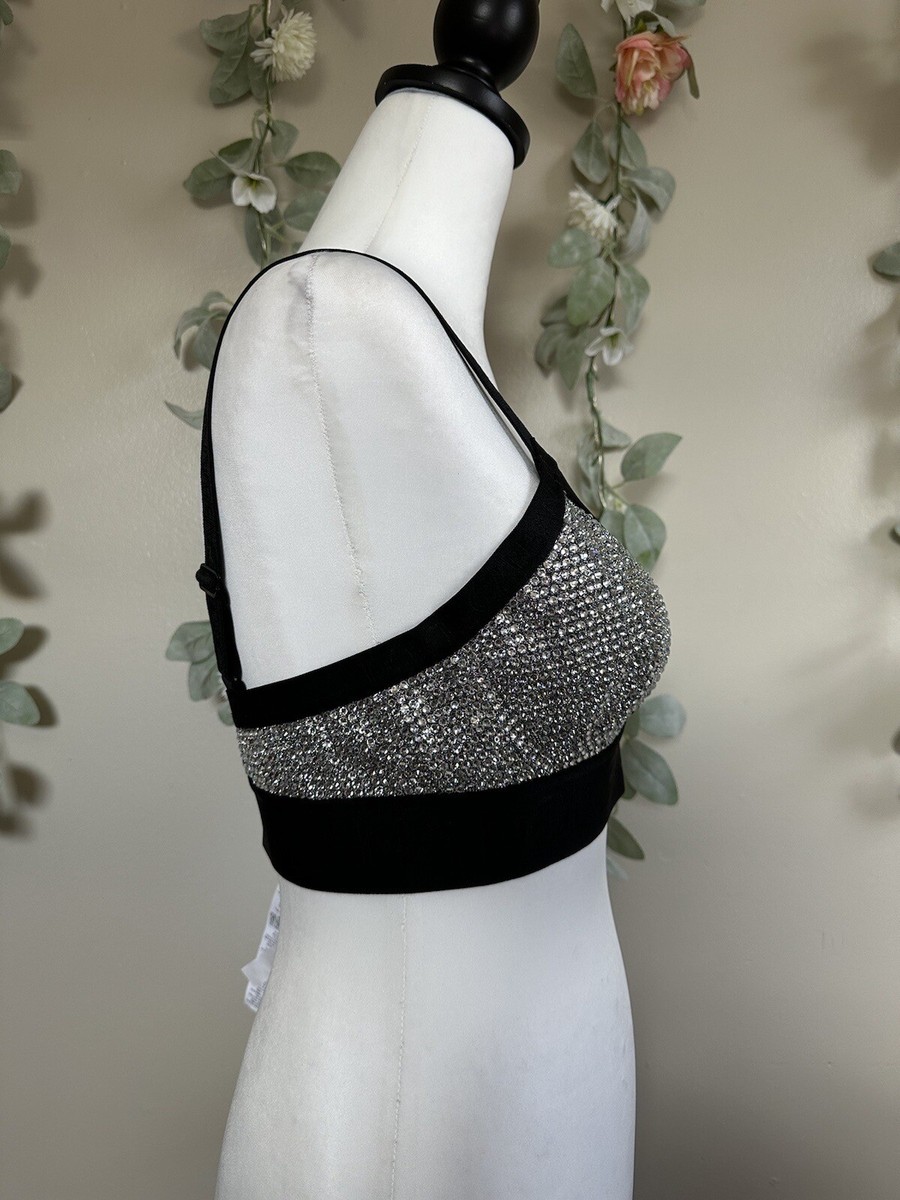 Dolce & Gabbana Runway Rhinestone Embellished Triangle Bra