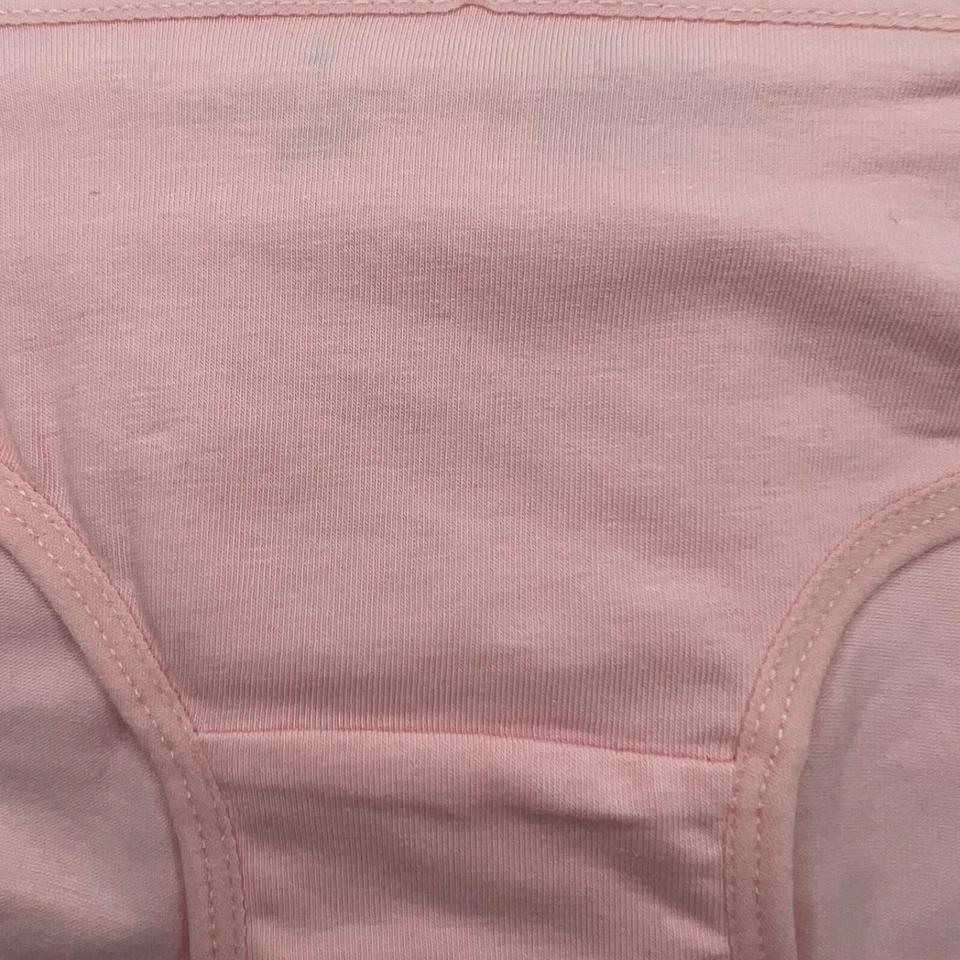 Laura Ashley Girls 5 Panty Set Size XS Solid Stripe Prints Pink White Gray Blue - Image 3 of 4