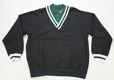 Rare Vintage NIKE Collar Swoosh 1/4 Zip Pullover V Neck Rare Vintage NIKE Collar Swoosh 1/4 Zip Pullover V Neck