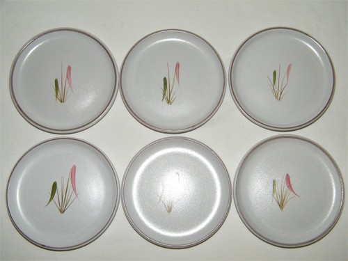 Set 6 A College BOURNE DENBY STONEWARE "Spring" BUTTERSTREICHELN ~ kleine Teller ~ England - Bild 6 von 6