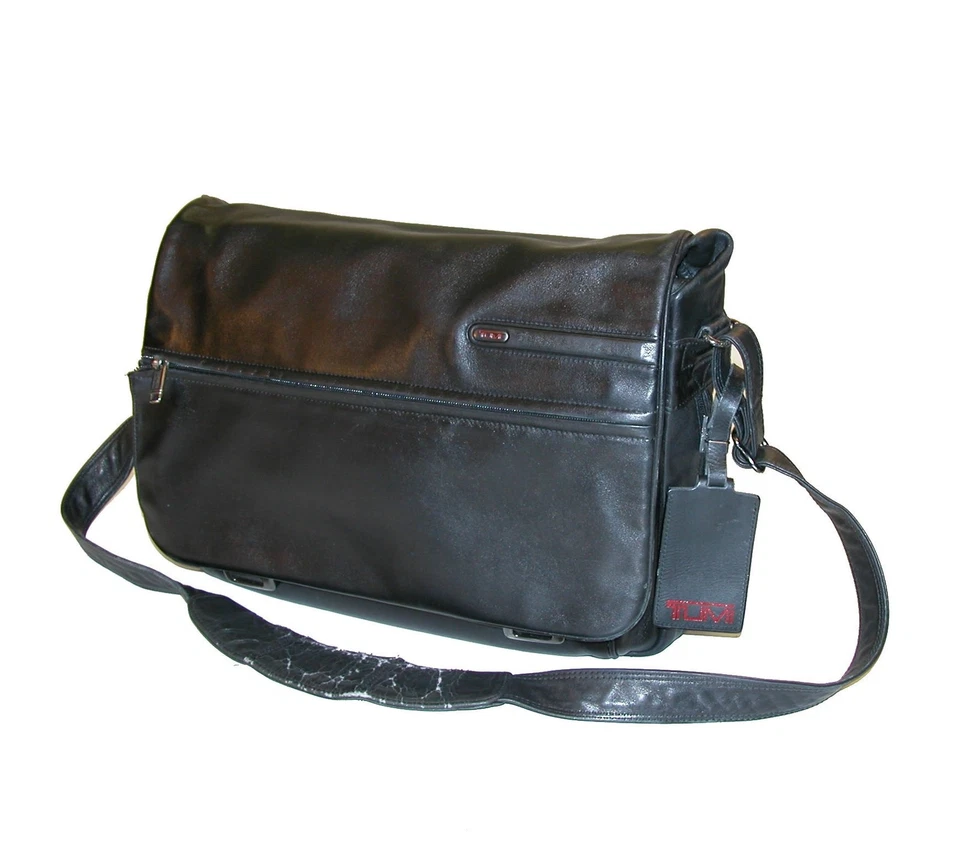 TUMI Alpha 16" Napa Leather Expandable Computer Messenger Bag – 96174~ $465 - Image 2 of 4