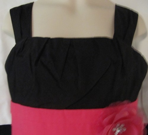 Neu mit Etikett My Michelle ärmelloses schwarz-weißes Kleid mit rosa Blumen Größe 14 - Bild 2 von 4