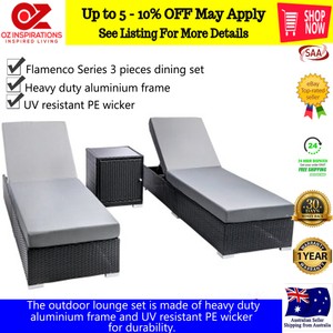 Details About 2 Seater Wicker Rattan Outdoor Lounge Sun Day Bed Pool Chair Table Furniture Set