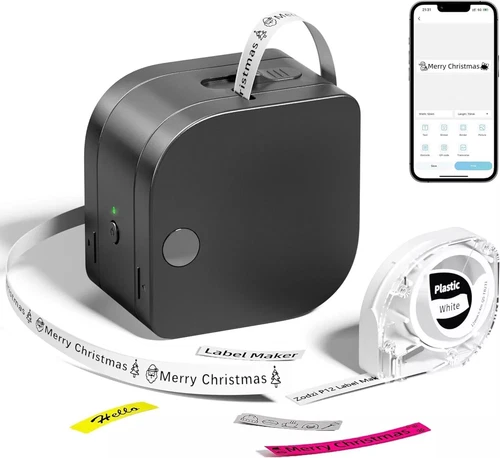 Etikettendrucker Bluetooth P12 Etikettiergerät Labeldrucker Beschriftungsgerät