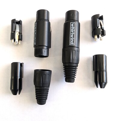 Whirlwind WI3F-BK, XLR Female 3 Pin Black , Set of 2 - NOS, Free Shipping