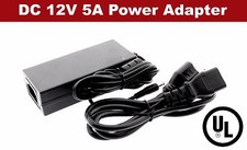 UL 12V 5A 60W Power Supply AC to DC Adapter for 5050 3528 LED Strip Light