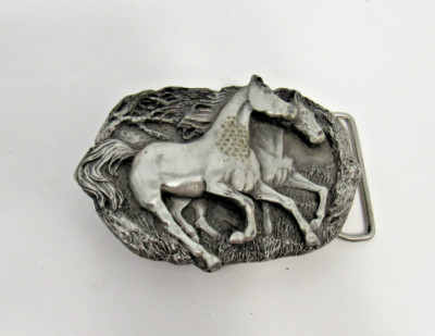 Horse Belt Buckle | *Vintage* 1983 Bergamot Brass Works C-146 Made in USA