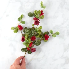 Set of 4 Factory Direct Craft 14" Red Artificial Rose Floral Sprays