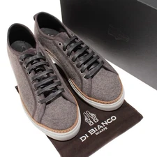 Di Bianco NWB The Biella Dress Sneakers Size 9.5 Fumo Brown/Gray Melange Wool
