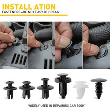 100x Clip Trim Car Push Pin Rivet Bumper Door Panel Retainer For Auveco A14260