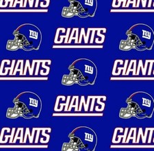 BTHY NFL New York Giants Helmet Royal Blue Cotton Fabric By The Half Yard 6314
