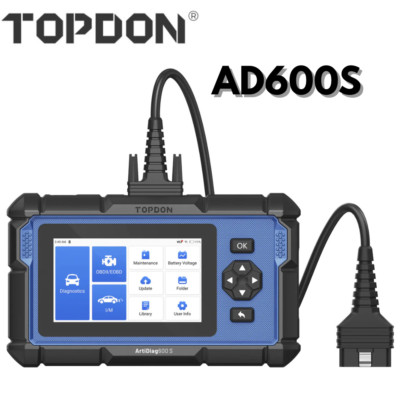  2025 TOPDON AD600S OBD2 Scanner Engine ABS SRS SAS AT TPMS EPB Diagnostic Tool