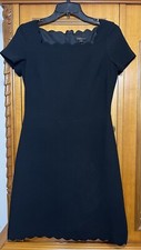 Dalia Scalloped Black Dress Size 2 Little Black Dress
