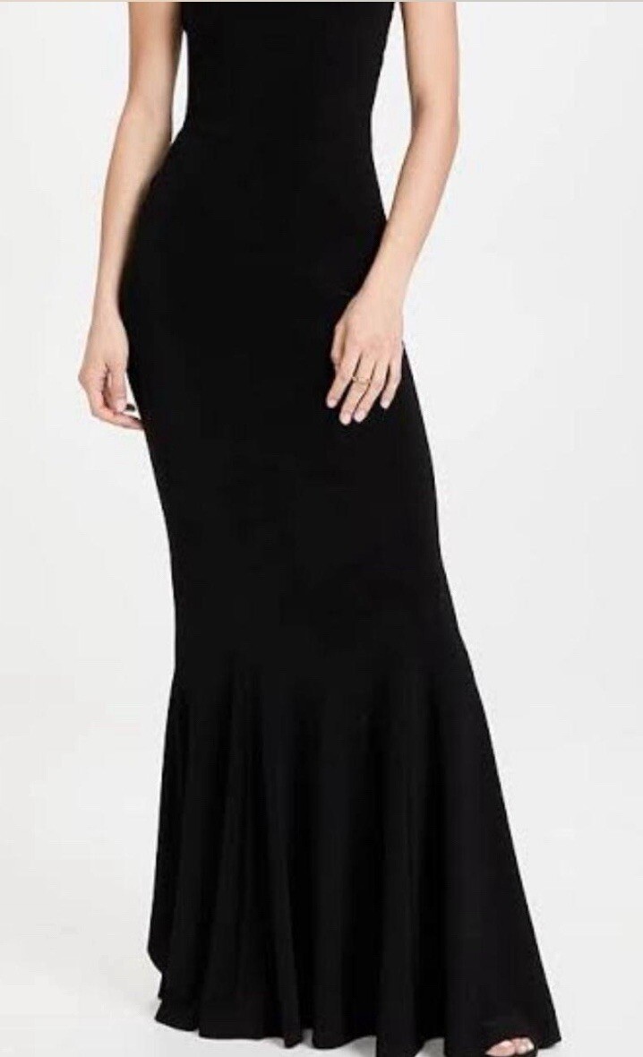 NORMA KAMALI DIANA GOWN Dress Strapless BLACK SIZE S Rrp$400 Bnwt One Shoulder image 3