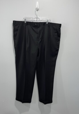 Perry Ellis Portfolio size 46x30 men s dress pants classic  fit non-iron black