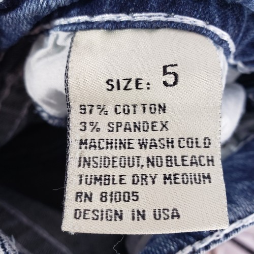 La Idol Bootcut Jeans Women's 5 Blue Denim Cotton Stretch Classic Retro Y2k - Picture 4 of 8