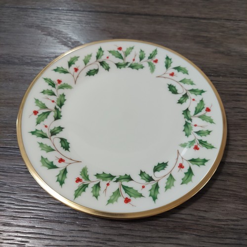 Vtg LENOX Holly Holiday Pieces: Plates, Footed Teacup & Saucer - You Choose - Imagen 26 de 30