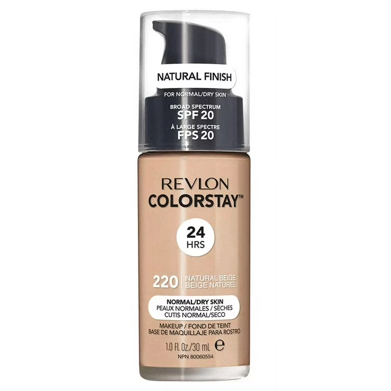 Revlon Colorstay Makeup Foundation NORMAL/DRY Spf 20 220 NATURAL BEIGE 1oz - Image 2 of 3