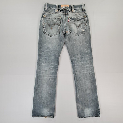 Levis 511 Jeans Herren Grau W31 L31 Slim Fit Back Distressed Denim