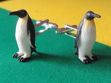 Emperor Penguin Cufflinks--Seaworld Ocean Aquatic Nature Animal Antarctic