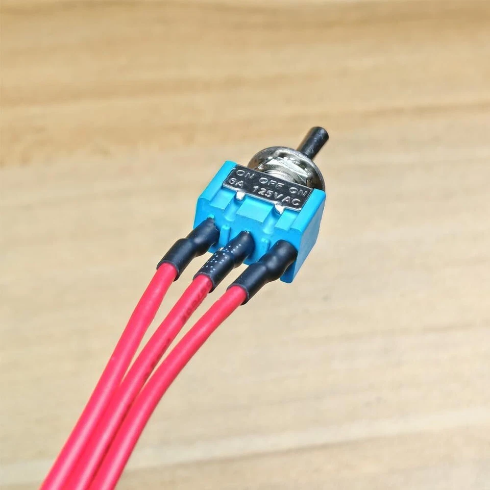 Prewired Blue Mini Toggle Switch 125VAC 6A 3 Pin 3 Position two way - Image 4 of 4