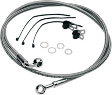Drag Specialties Front Stainless Steel Brake Line for Harley 84-99 FXST/C FXDWG