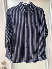 JF J. Ferrar Mens Modern Fit Long Sleeve Button Up Dress Shirt Large