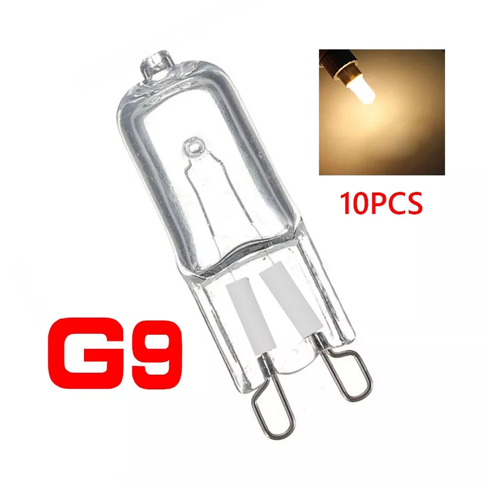 10pcs G9 Halogen Bulbs Clear Capsule 240V 25W 40W 60W Replace Bulb Lamp  Warm