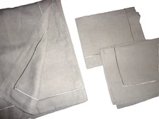 SIMPLE OPULENCE STONE WASHED RIBBON TRIM (3P) QUEEN DUVET & SHAMS SET