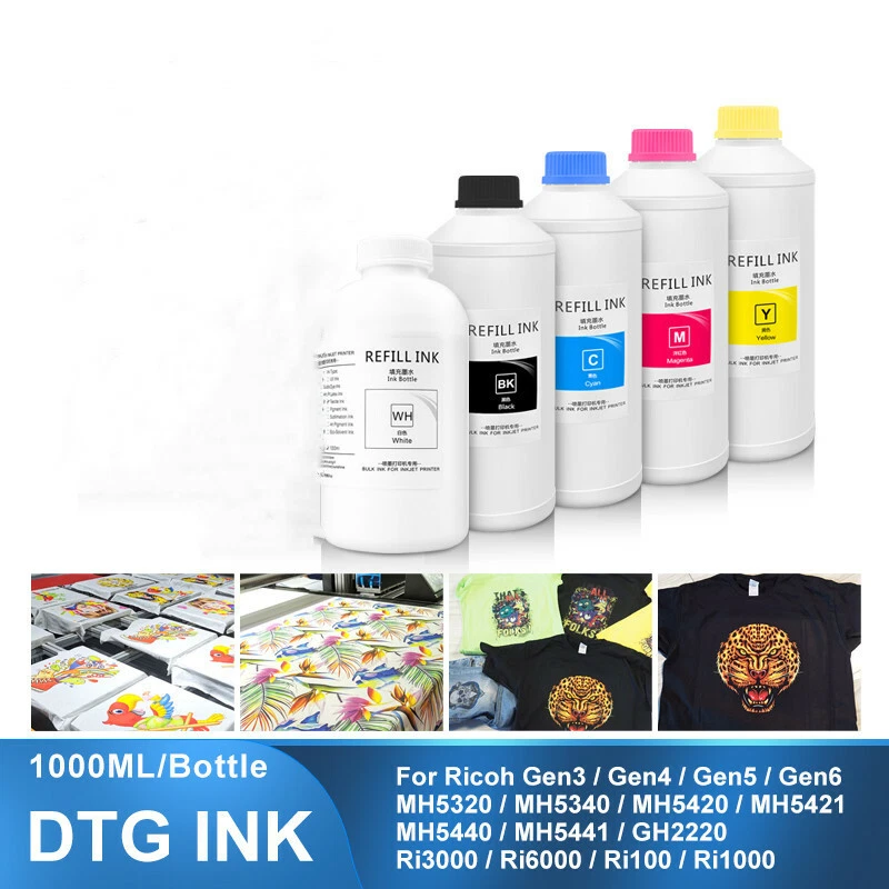 1000ML/set DTG Ink For Ricoh GH2220 Ri3000 Ri6000 Ri100 Ri1000
