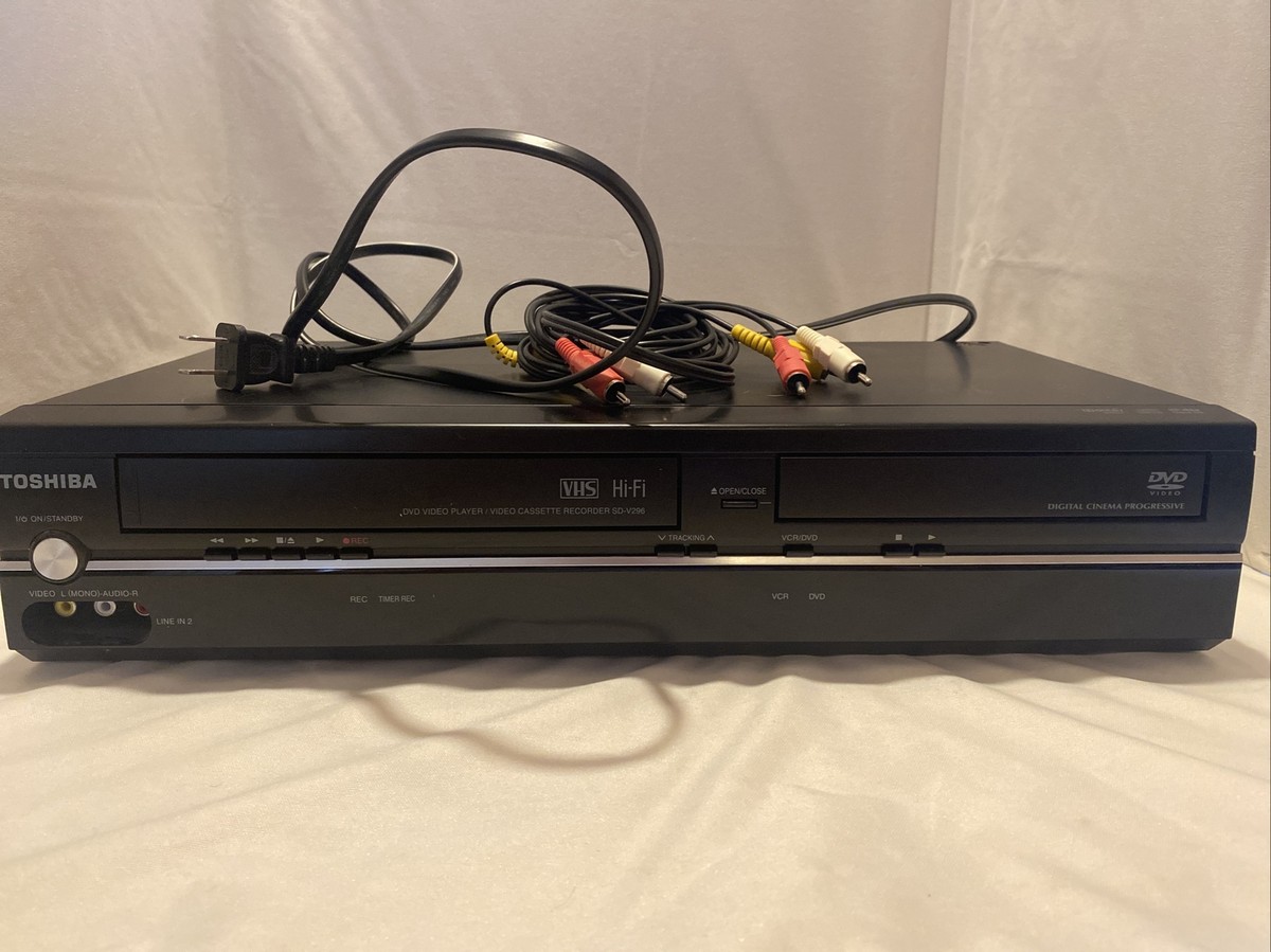Toshiba SD-V296-K-TU DVD/VCR Combo Player w/Cables Tested
