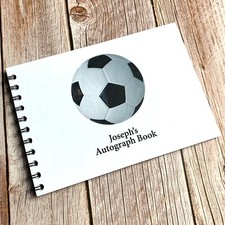 Personalised Football Autograph Book, Player, Stadium, Club, Collector, Soccer