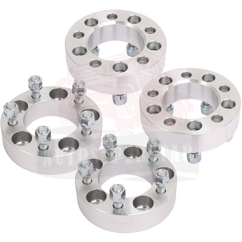 4-Pack 1" Wheel Spacers 5x4.5 Hub Centric For Ford Mustang Ranger Explorer - Black T6 Aluminum