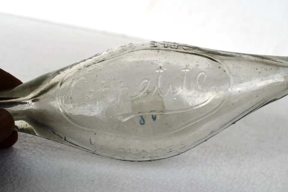 Vintage Griplight Latte Bottiglia Bambino Nutrimento Doppio Punta Banana Vetro - Immagine 3 di 4