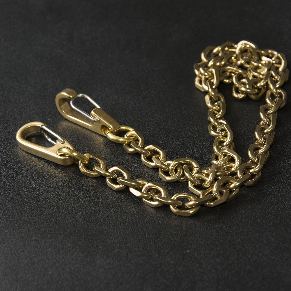 60cm Solid Brass Fob Wallet Key chain with Snap Hook Carabiner | eBay