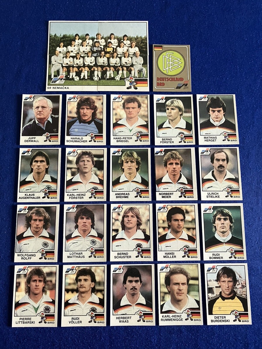 Autocollants Panini EURO 84 – Espagne 1984 – Lots 207 à 210 – Neufs – Épuisés