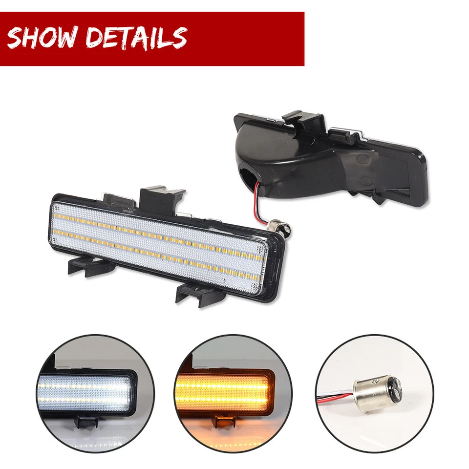 Clear Switchback LED Paking Signal Lights For 83-93 Chevry S-10 / 82-90 GMC S-15 - Image 4 of 4