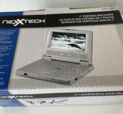 NeXXTech Portable DvD Player With Battery Pack Accessories. New Open Box TESTED